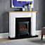 Focal Point Linford Oak & white Electric Fire suite