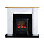 Focal Point Linford Oak & white Electric Fire suite