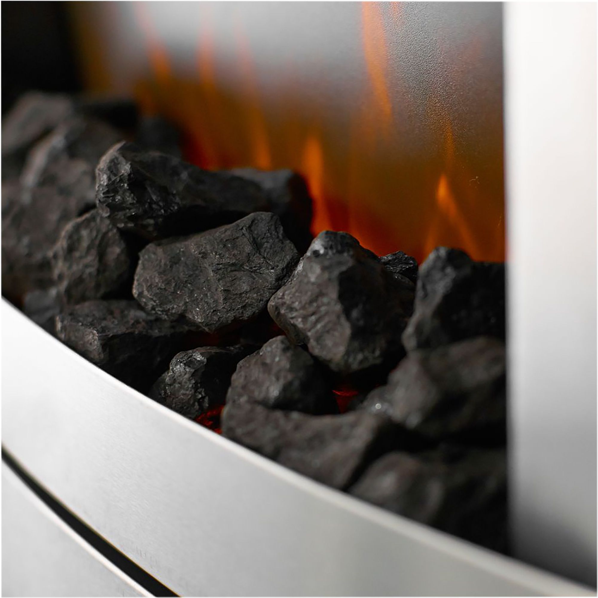 Focal Point Lulworth 2kW Brushed metal effect Electric Fire