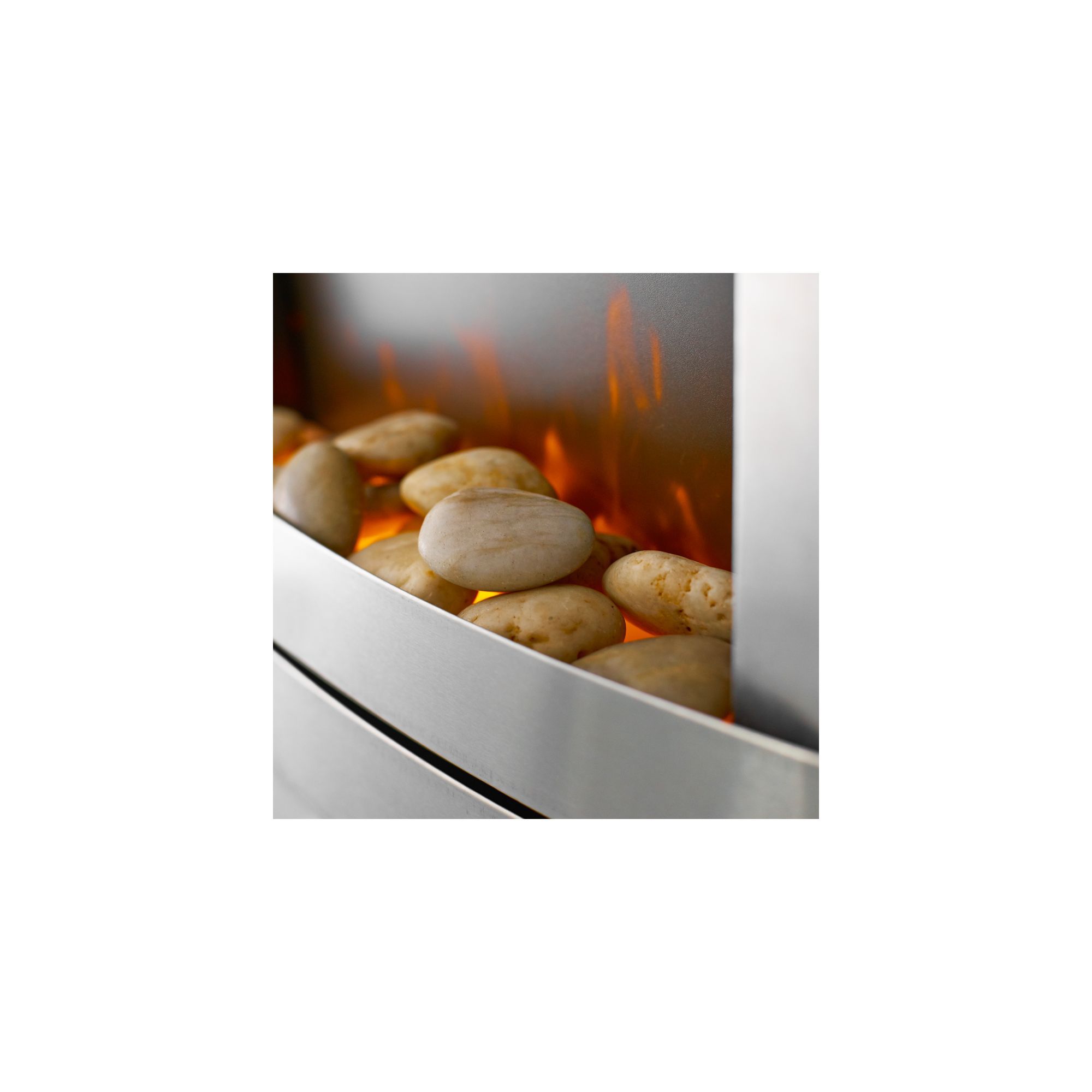 Focal Point Lulworth 2kW Brushed metal effect Electric Fire