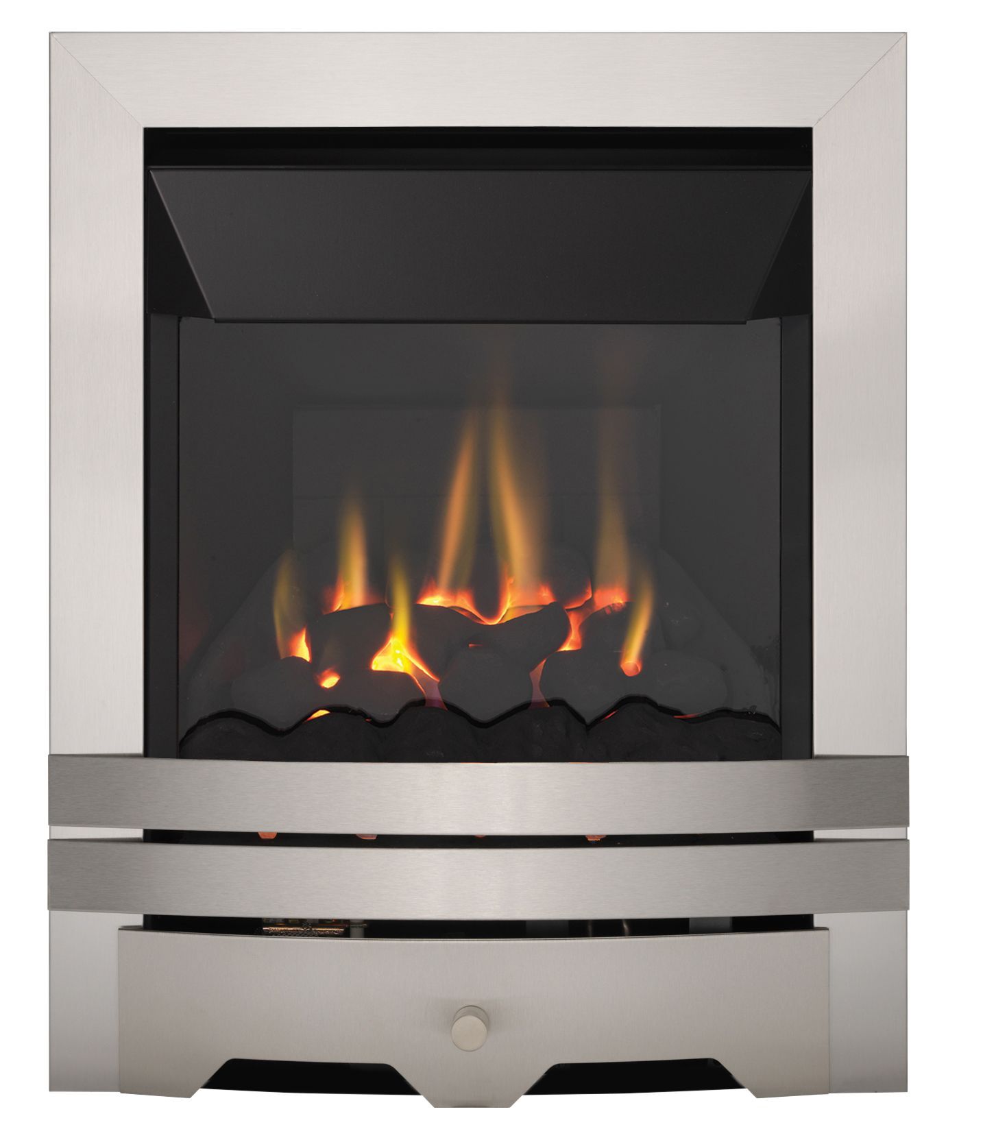 Focal Point Lulworth high efficiency Brushed stainless steel effect Manual control Gas Fire