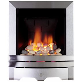 Focal Point Lulworth multi flue Brushed stainless steel effect Gas Fire FPFBQ035