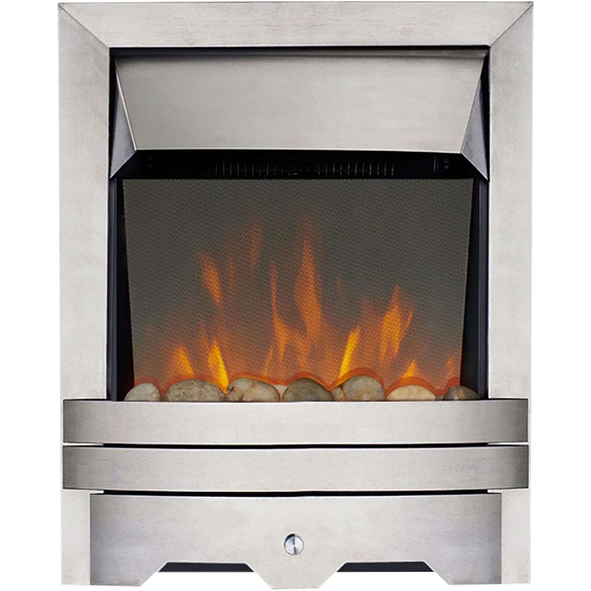 Focal Point Lulworth Reflections 2kW Brushed metal effect Electric Fire