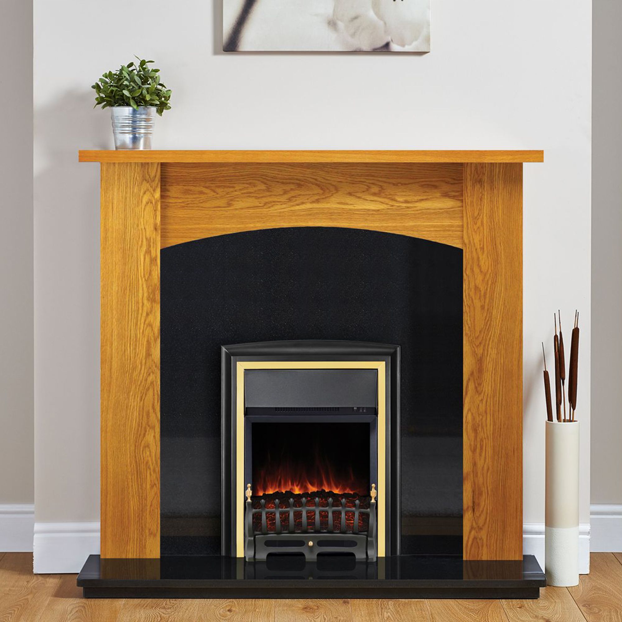 Focal Point Lycia 2kW Brass effect Electric Fire