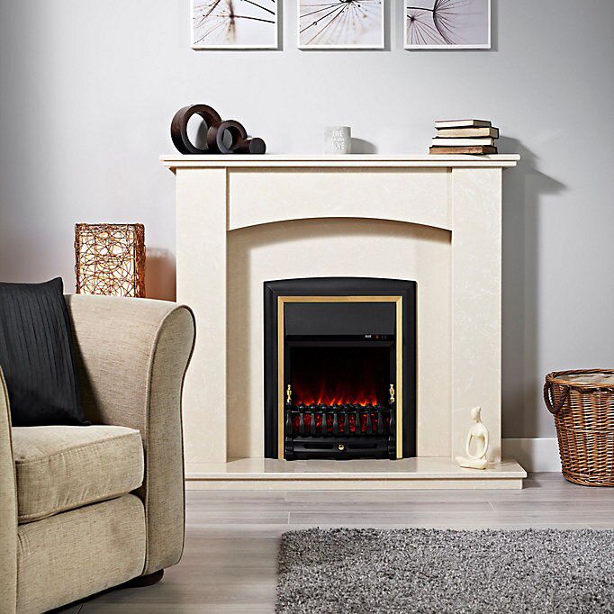 Focal Point Lycia 2kW Brass effect Electric Fire
