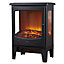 Focal Point Malmo Classic 1.8kW Matt Black Cast iron effect Electric Stove