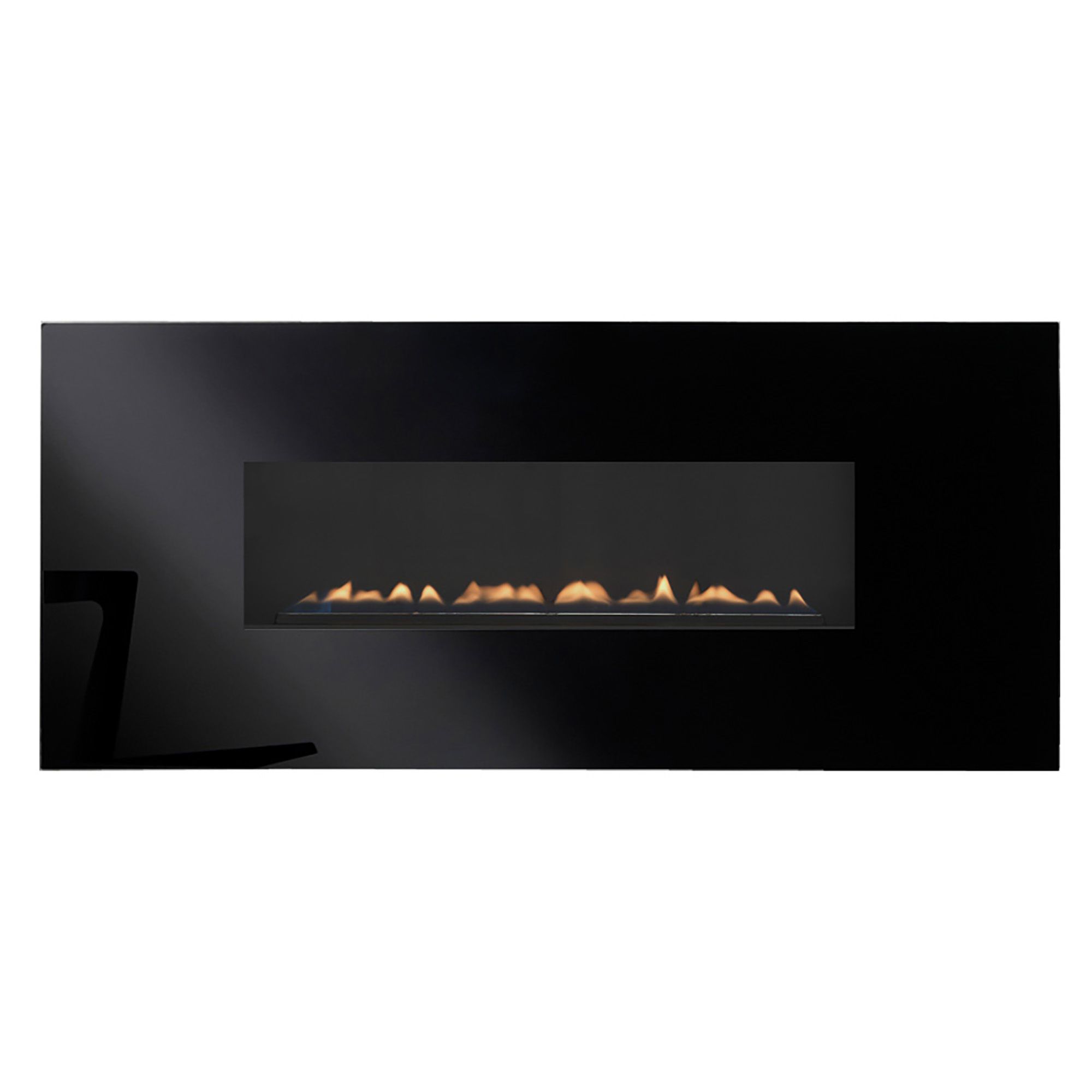Focal Point Midnight flueless Black glass frame Black Manual control Gas Fire