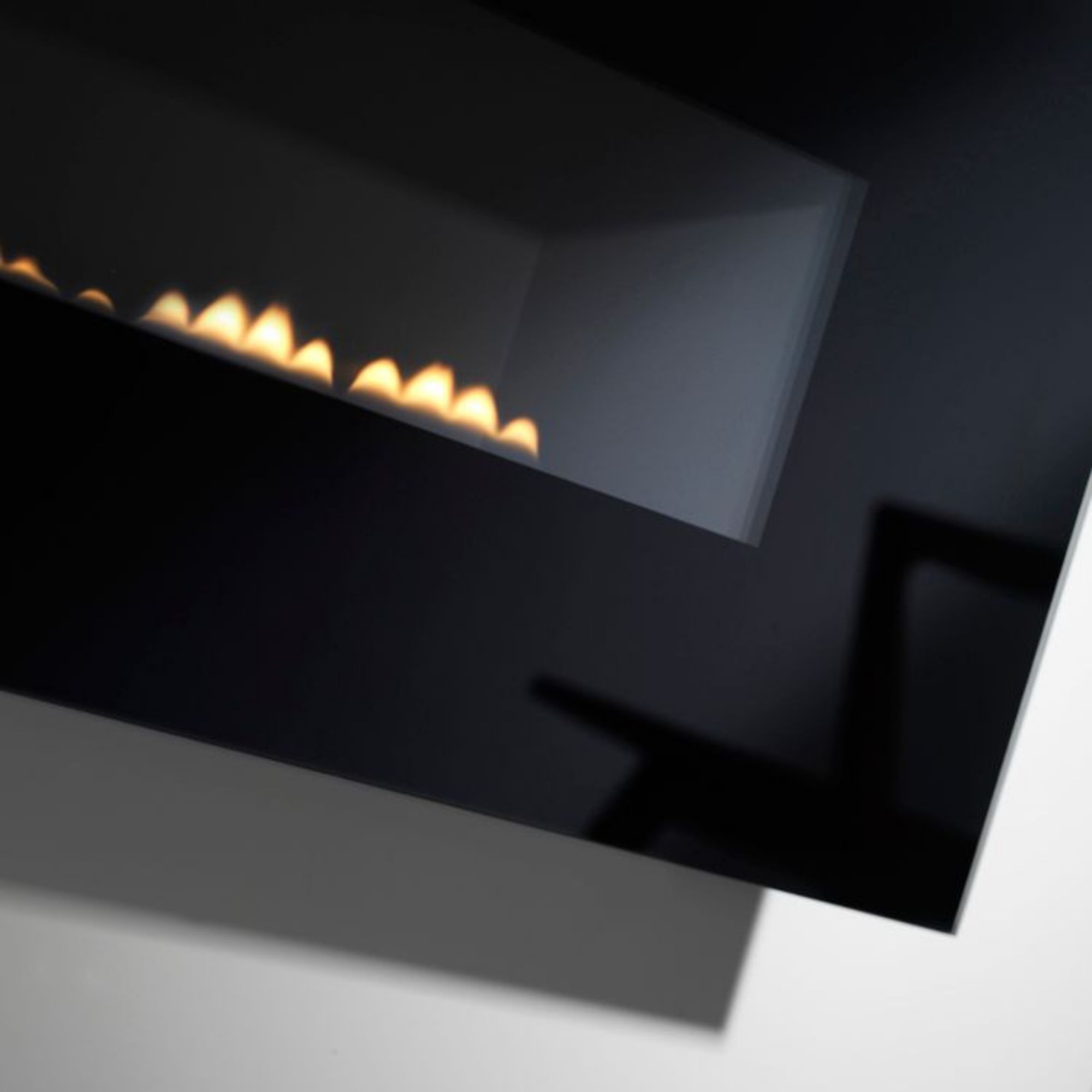 Focal Point Midnight flueless Black glass frame Black Manual control Gas Fire