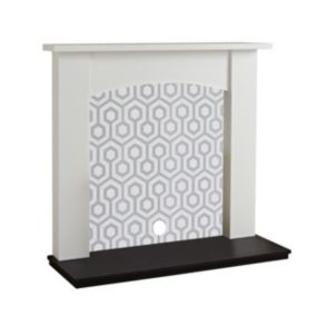 Focal Point Nebraska White & black MDF Fireplace surround set