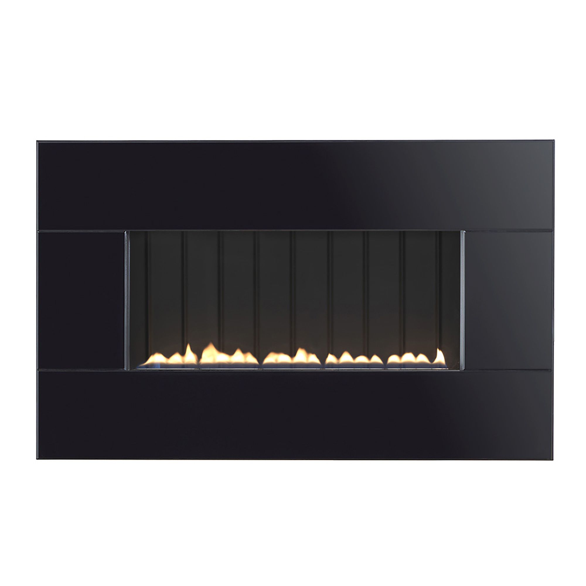 Focal Point Piano flueless Black glass frame Black Manual control Gas Fire