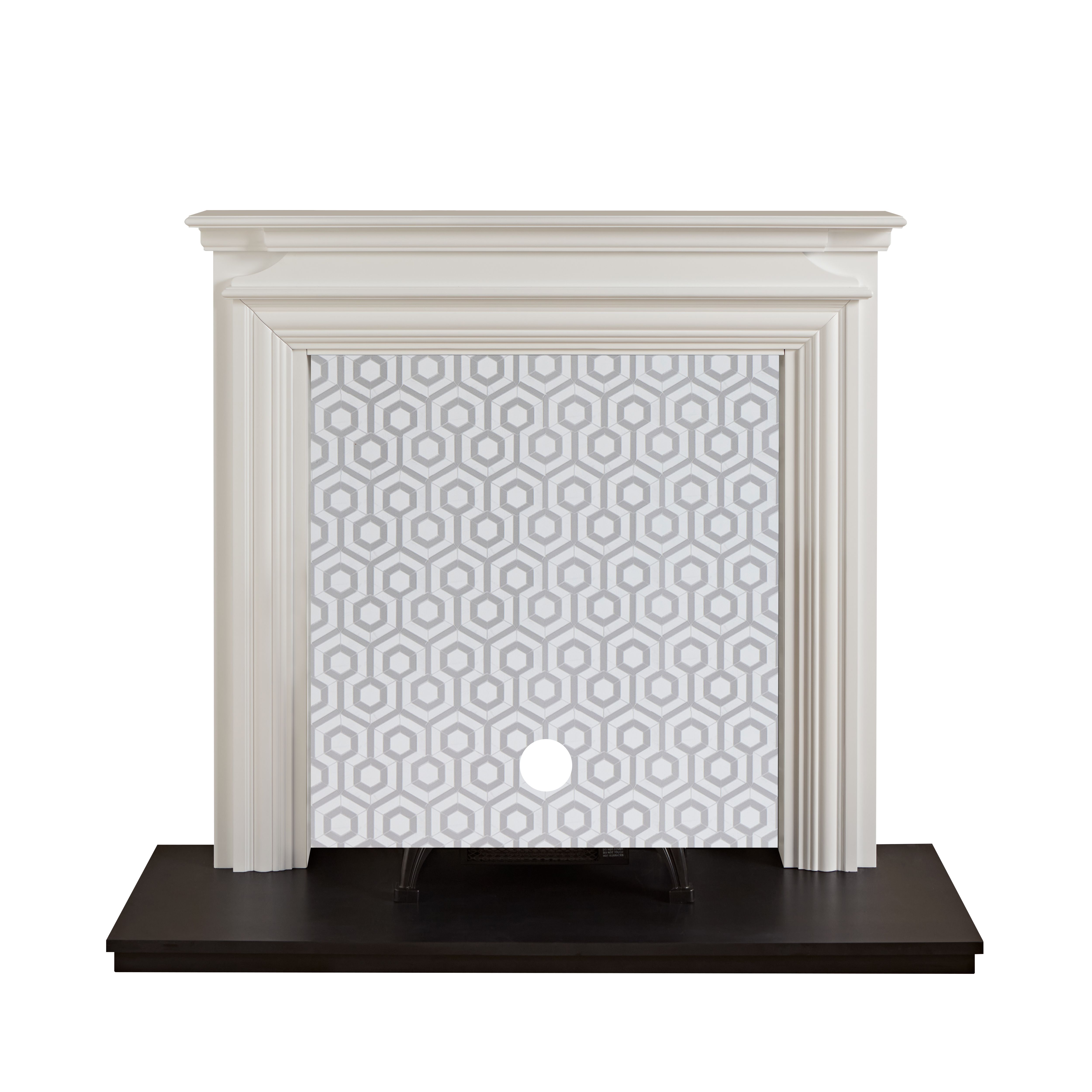Focal Point Regent White & black MDF Fireplace surround set