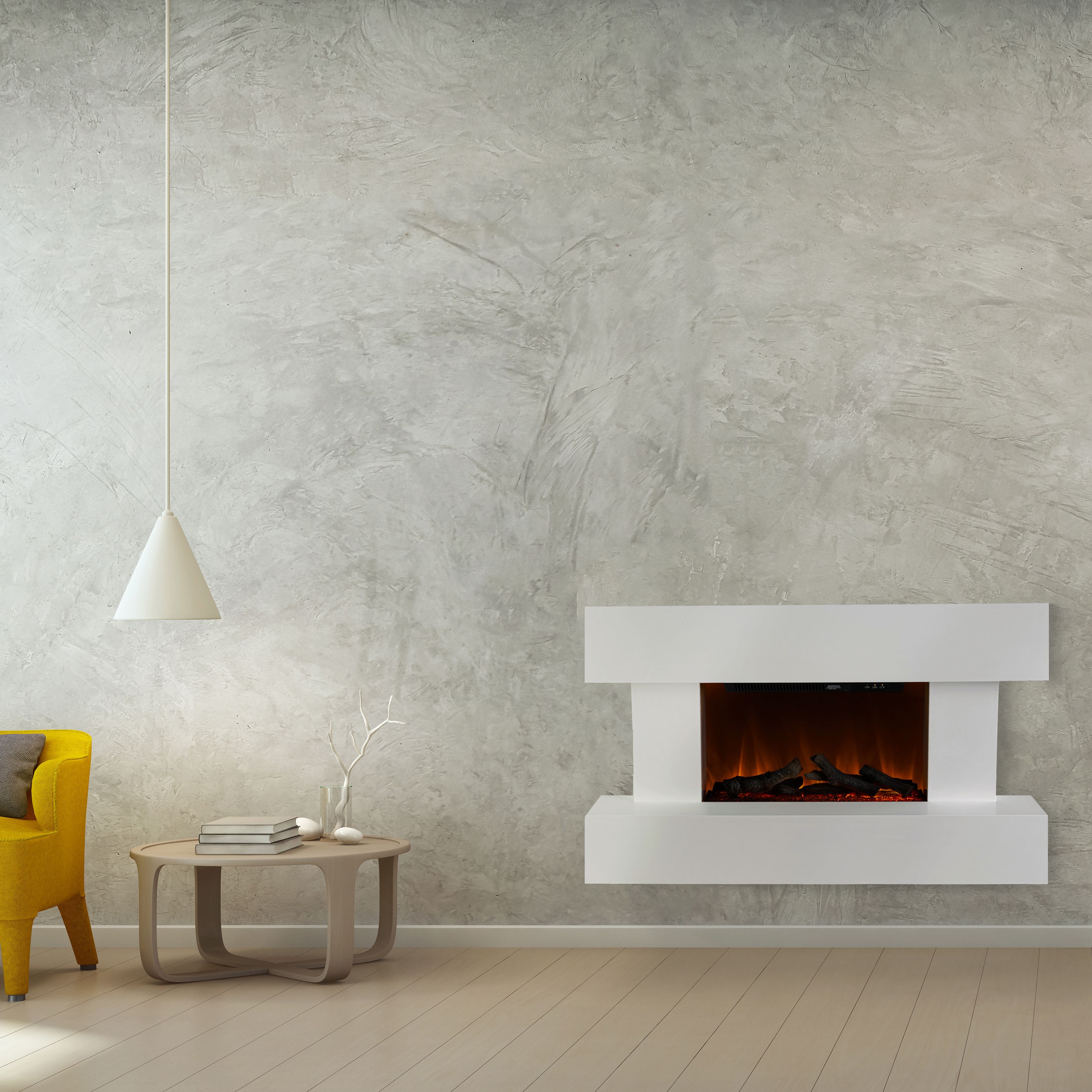 Focal Point Rivenhall 2kW Gloss White Electric Fire