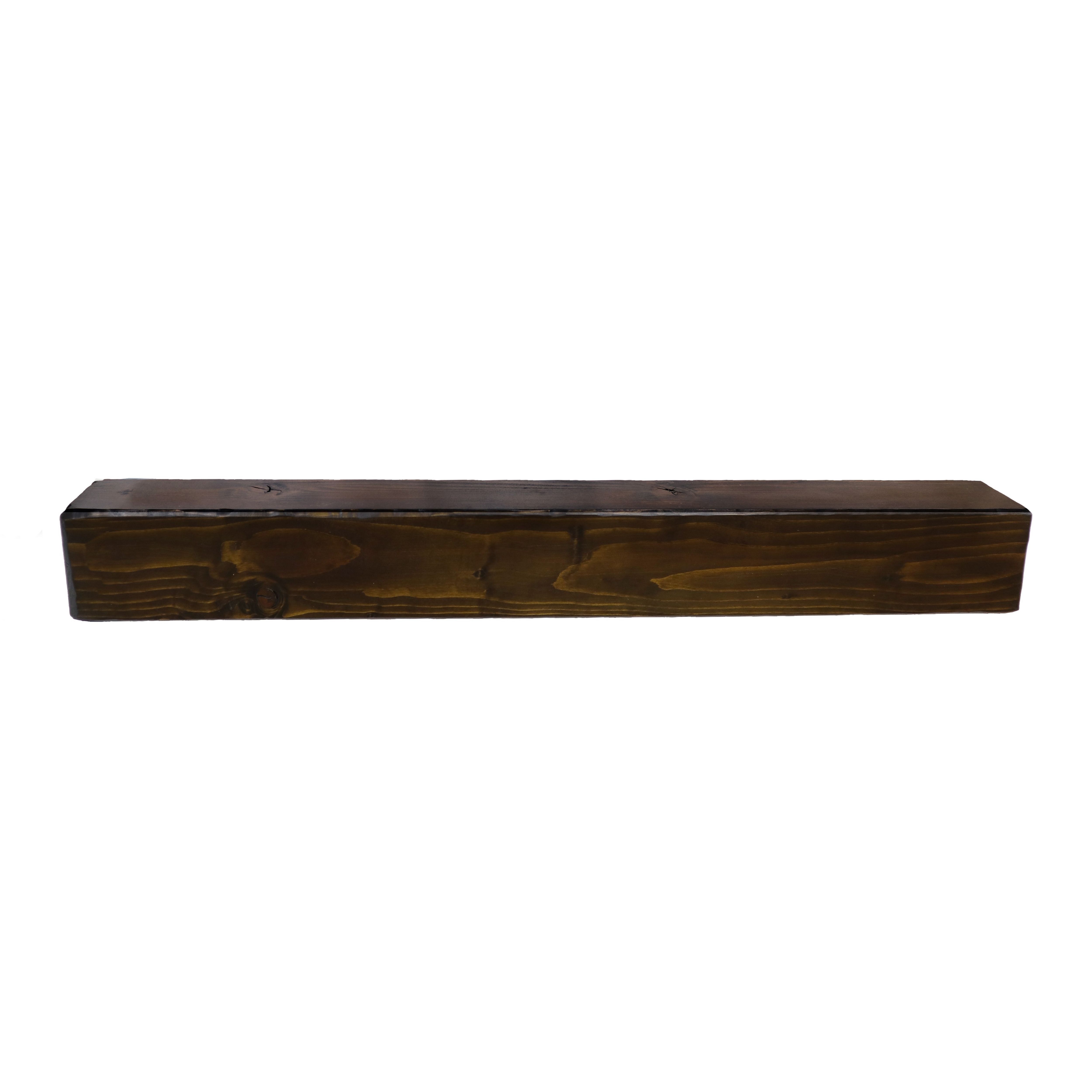 Focal Point Round Traditional Dark Fully finished Beam Mantel (H) 140mm (W) 1220mm (D)140mm