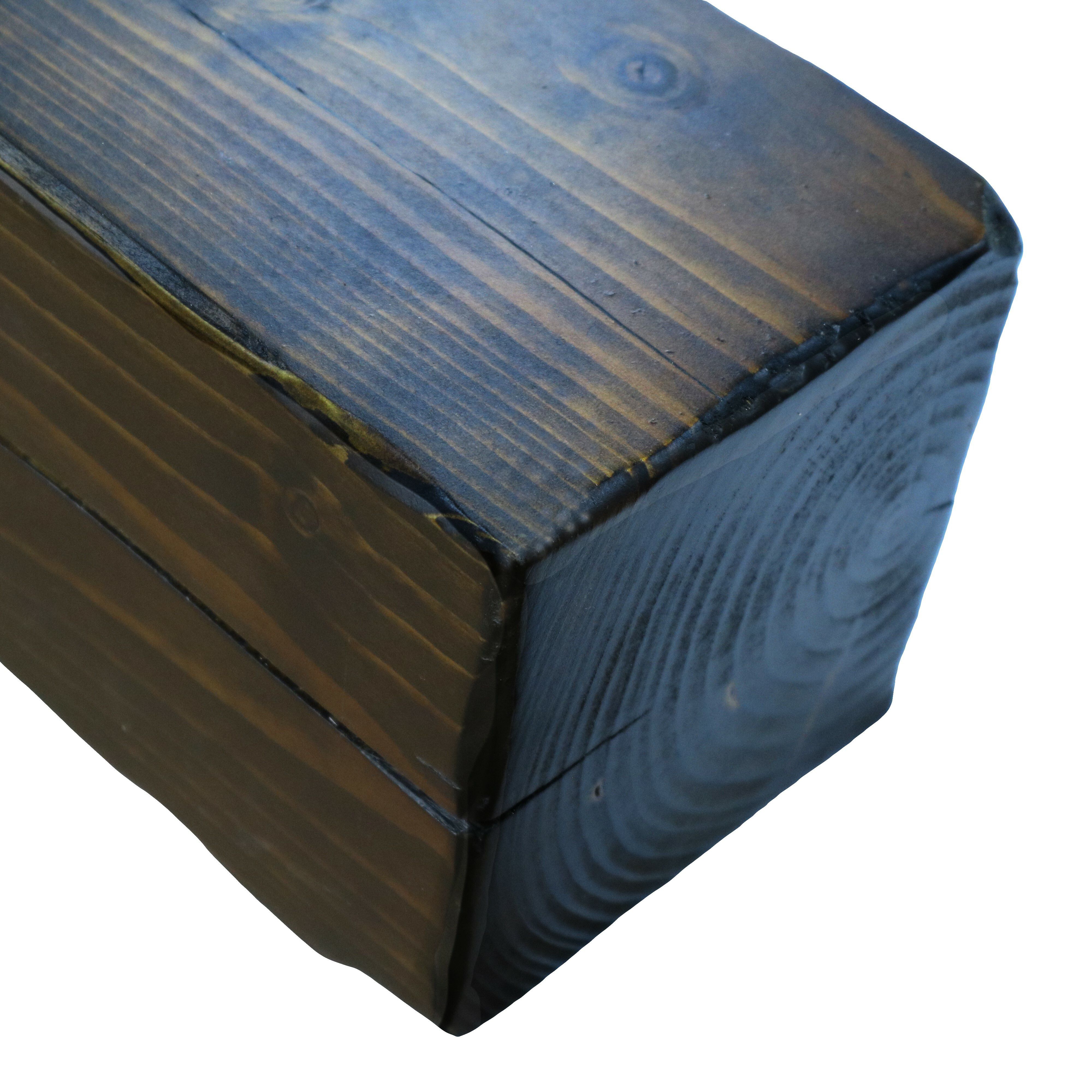 Focal Point Rustic Traditional Dark Fully finished Beam Mantel (H) 140mm (W) 1220mm (D)140mm