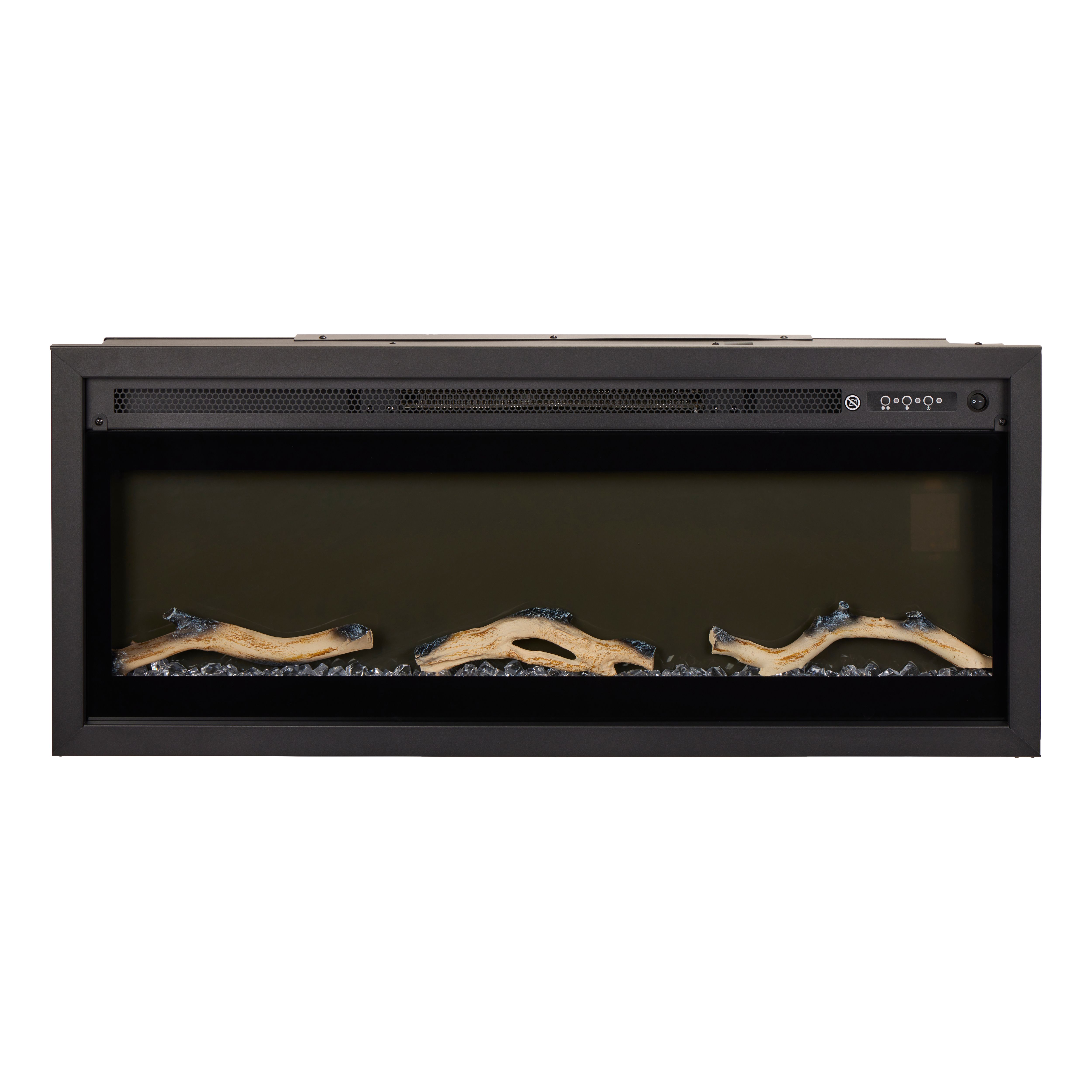 Focal Point Sasanoa 40" 1.5kW Matt Black Inset Electric Fire (H)455mm (W)1040mm (D)152mm