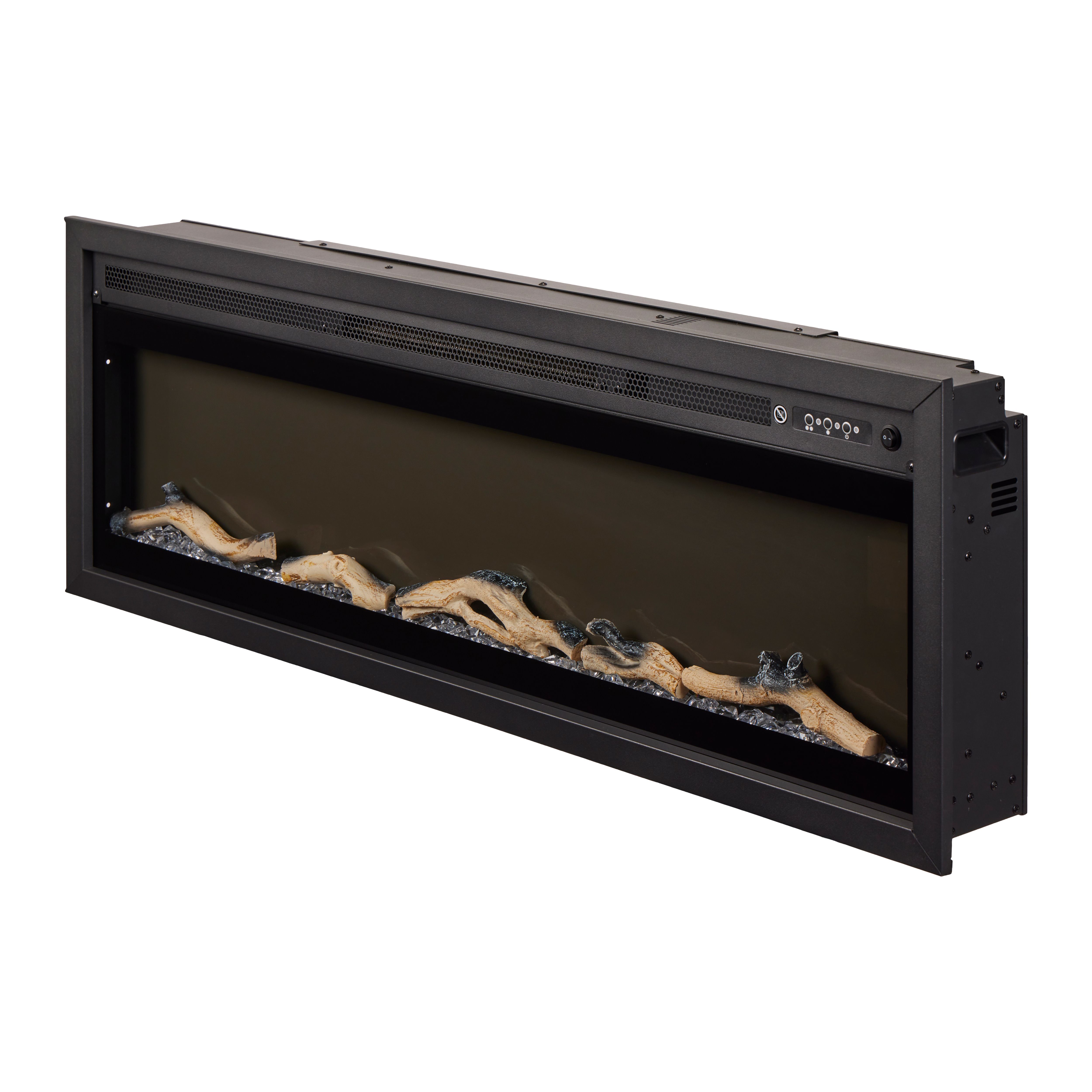Focal Point Sasanoa 50" 1.5kW Matt Black Inset Electric Fire (H)455mm (W)1294mm (D)152mm