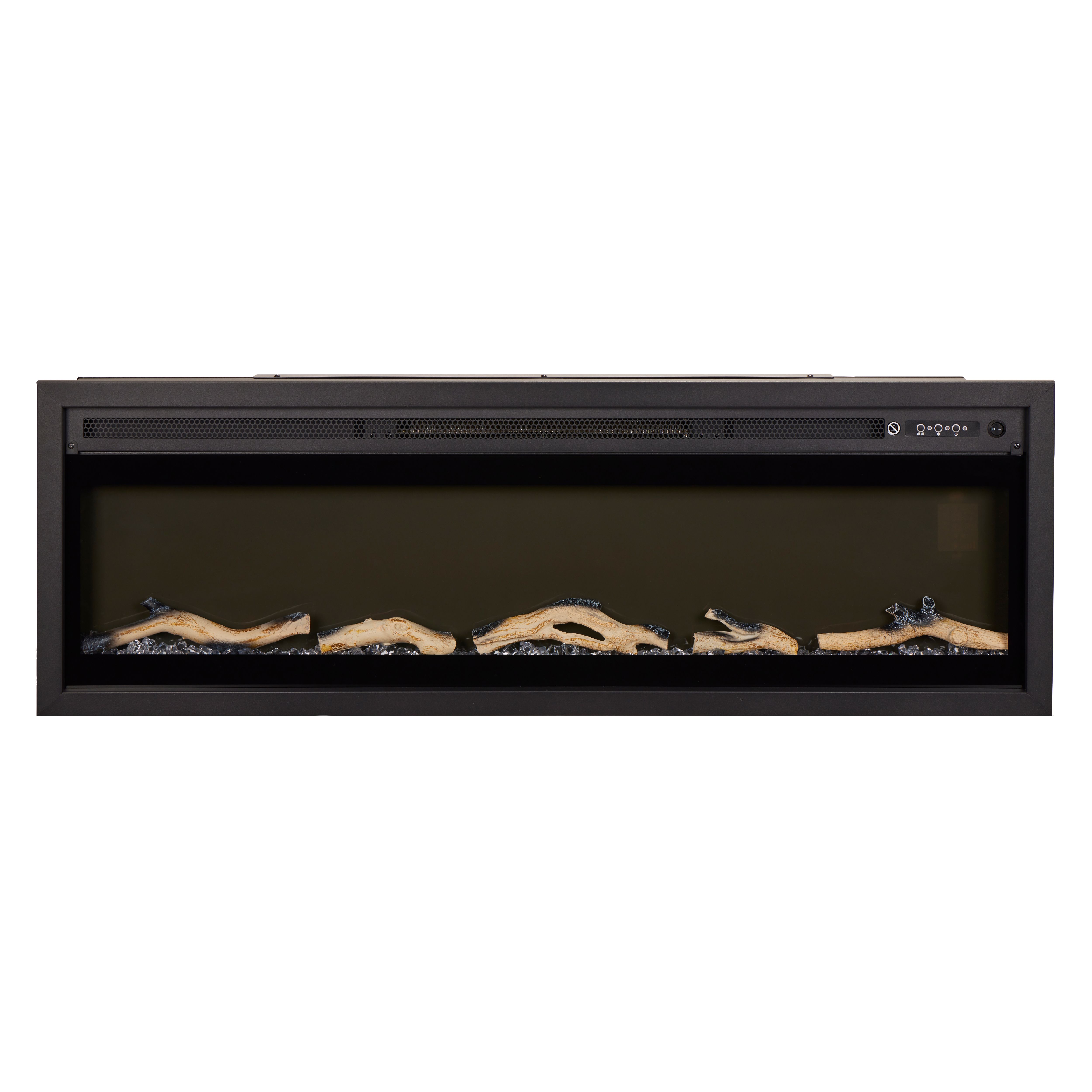 Focal Point Sasanoa 50" 1.5kW Matt Black Inset Electric Fire (H)455mm (W)1294mm (D)152mm