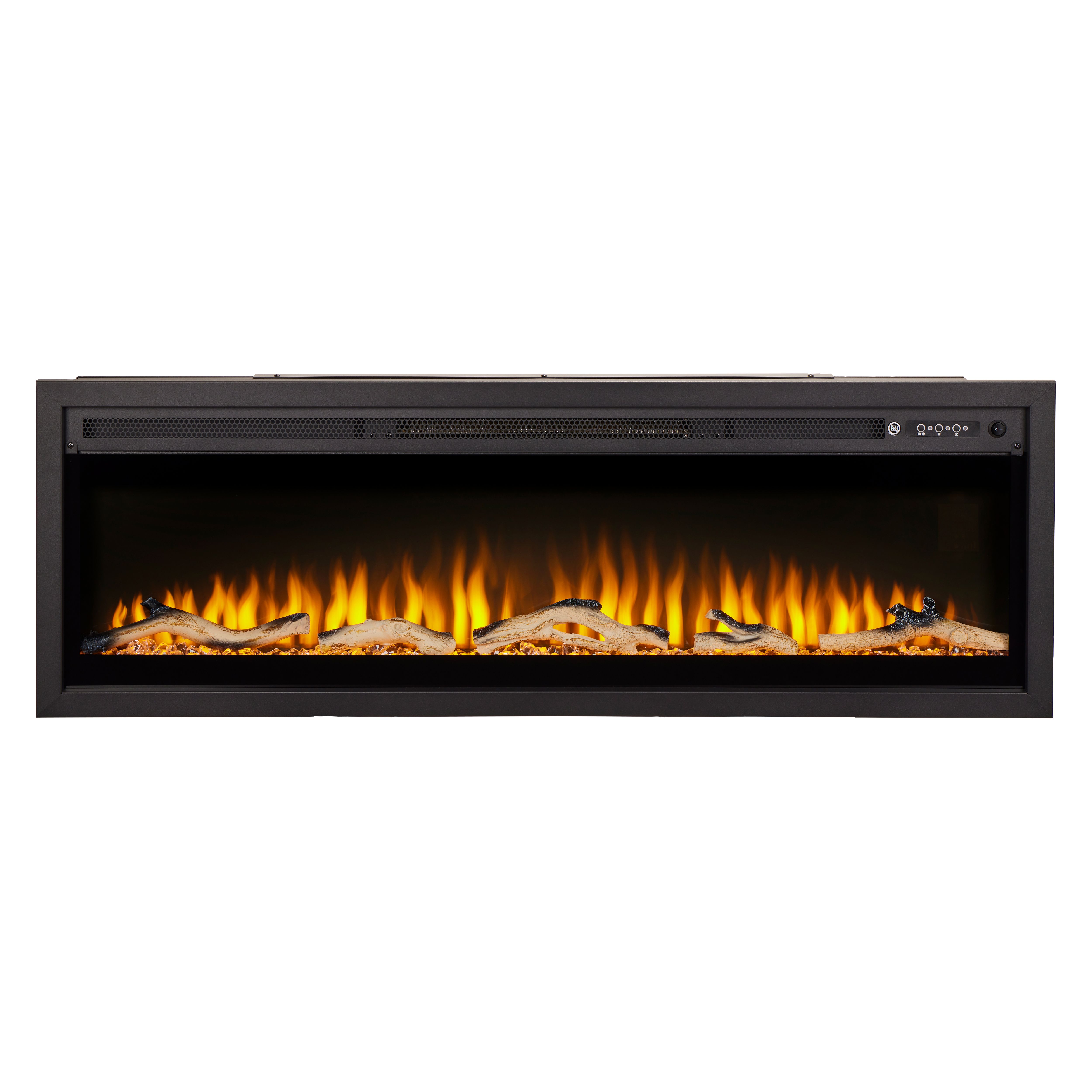 Focal Point Sasanoa 50" 1.5kW Matt Black Inset Electric Fire (H)455mm (W)1294mm (D)152mm