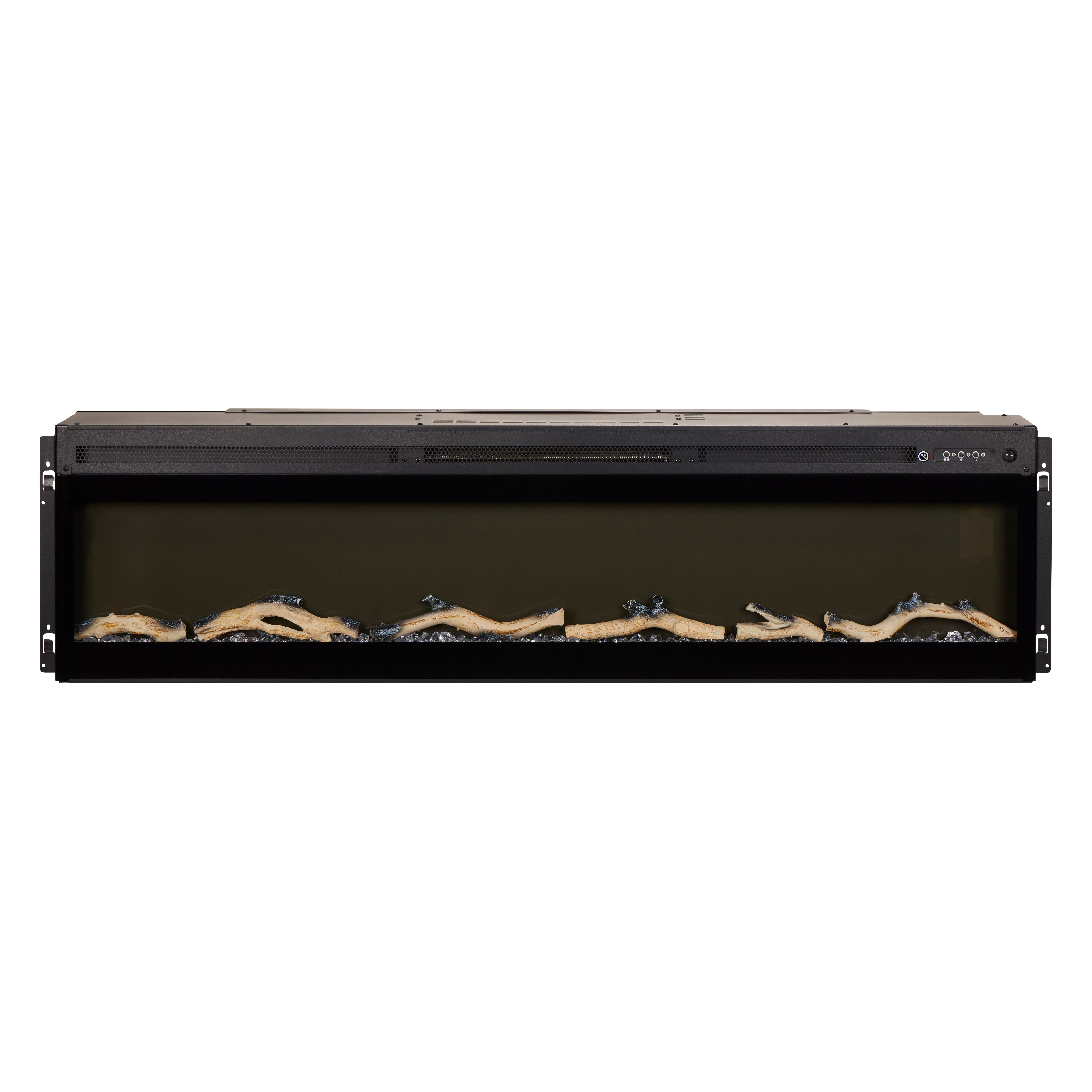 Focal Point Sasanoa 60" 1.5kW Matt Black Inset Electric Fire (H)455mm (W)1548mm (D)152mm