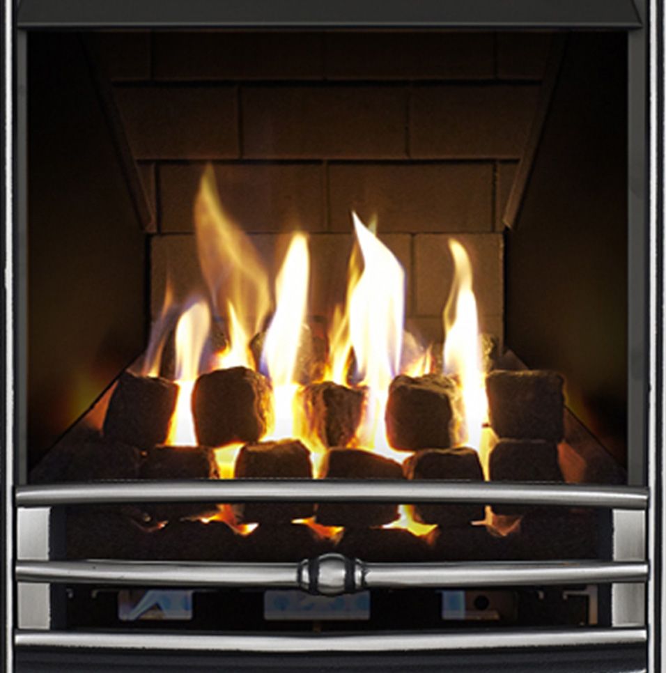 Focal Point Soho multi flue Chrome effect Remote controlled Gas Fire