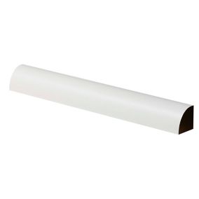 Foil wrapped White MDF Barrel Moulding (L)2.4m (W)18mm (T)18mm