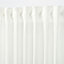 Fola White Horizontal stripe Unlined Pencil pleat Voile curtain (W)140cm (L)260cm, Single