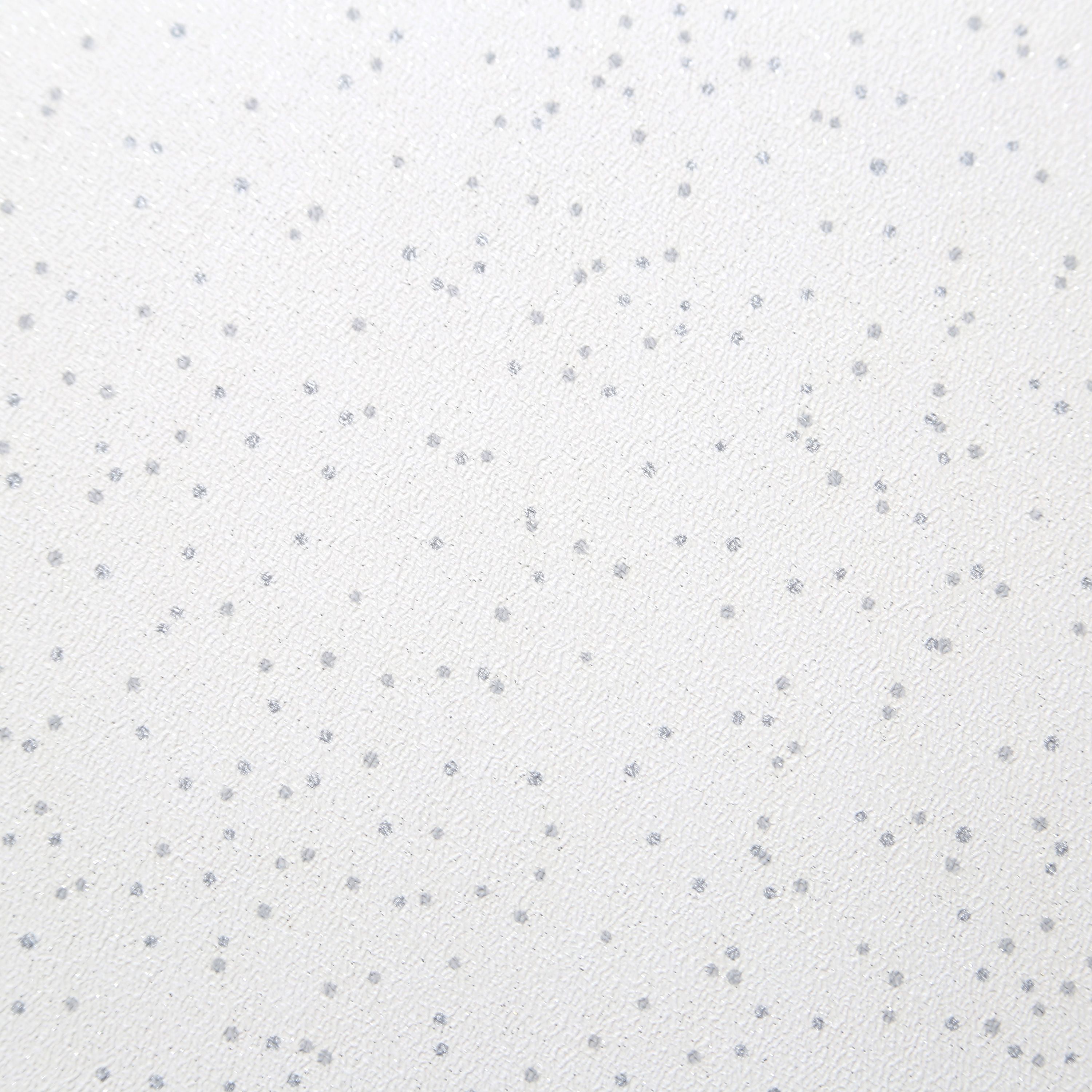 Fonio White Glitter effect Spots Textured Wallpaper Sample