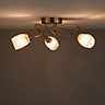 Forbes Chrome effect 3 Lamp Ceiling light