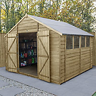 Forest Garden 10x10 Apex Overlap Wooden Shed
