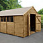 Forest Garden 10x15 ft Apex Wooden 2 door Shed with floor & 6 windows - Assembly service included
