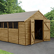Forest Garden 10x20 Apex Overlap Wooden Shed - Assembly service included