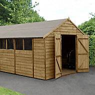 Forest Garden 10x20 Apex Overlap Wooden Shed