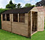 Forest Garden 10x6 Apex Pressure treated Overlap Wooden Shed with floor