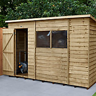 Forest Garden 10x6 Pent Overlap Wooden Shed - Assembly service included