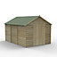 Forest Garden 12x8 ft Apex Wooden 2 door Shed with floor (Base included)