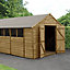 Forest Garden 20x10 ft Apex Wooden 2 door Shed with floor & 8 windows - Assembly service included