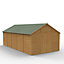 Forest Garden 20x10 ft Apex Wooden 2 door Shed with floor (Base included) - Assembly service included