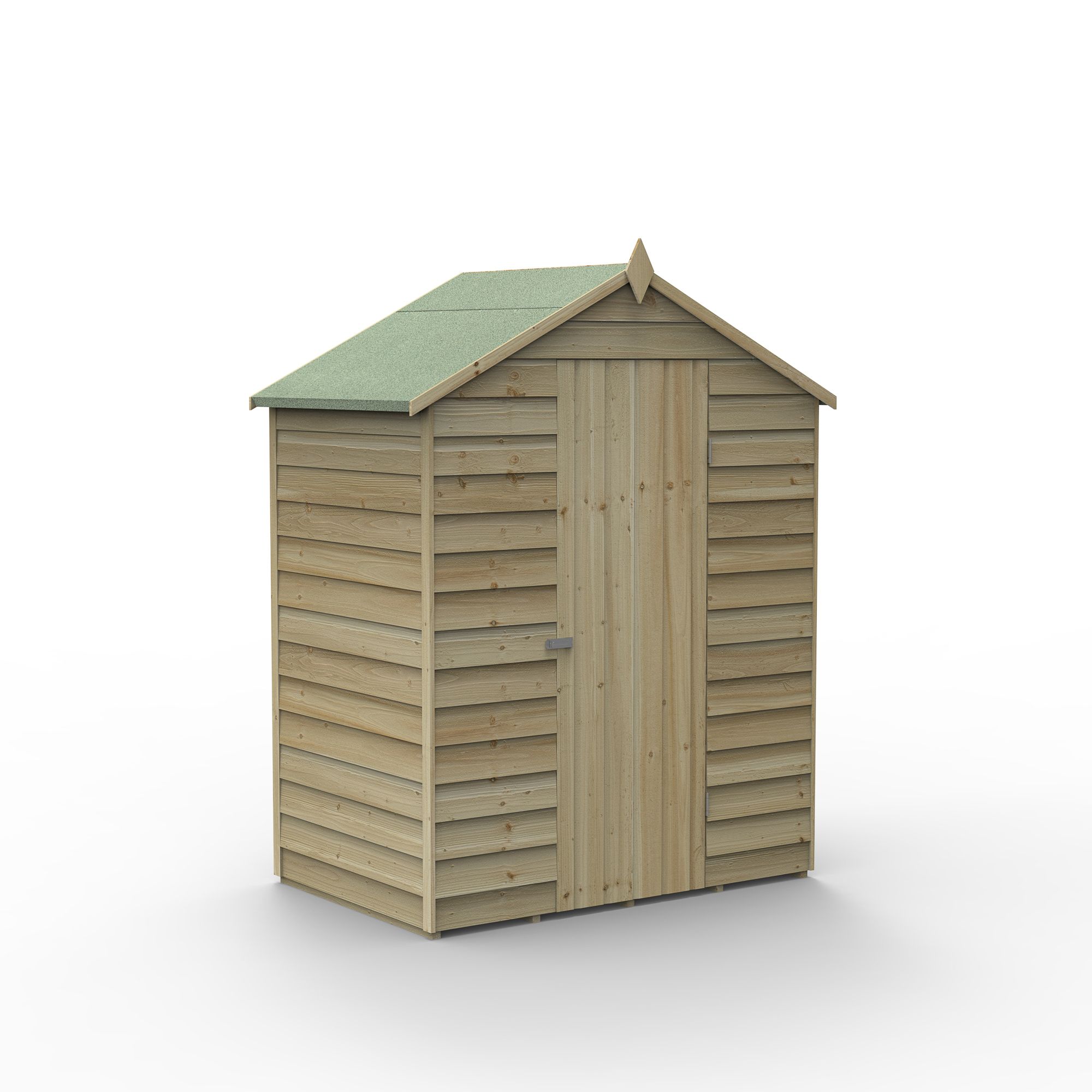 Forest Garden 5x3 ft Apex Wooden Shed with floor (Base included)