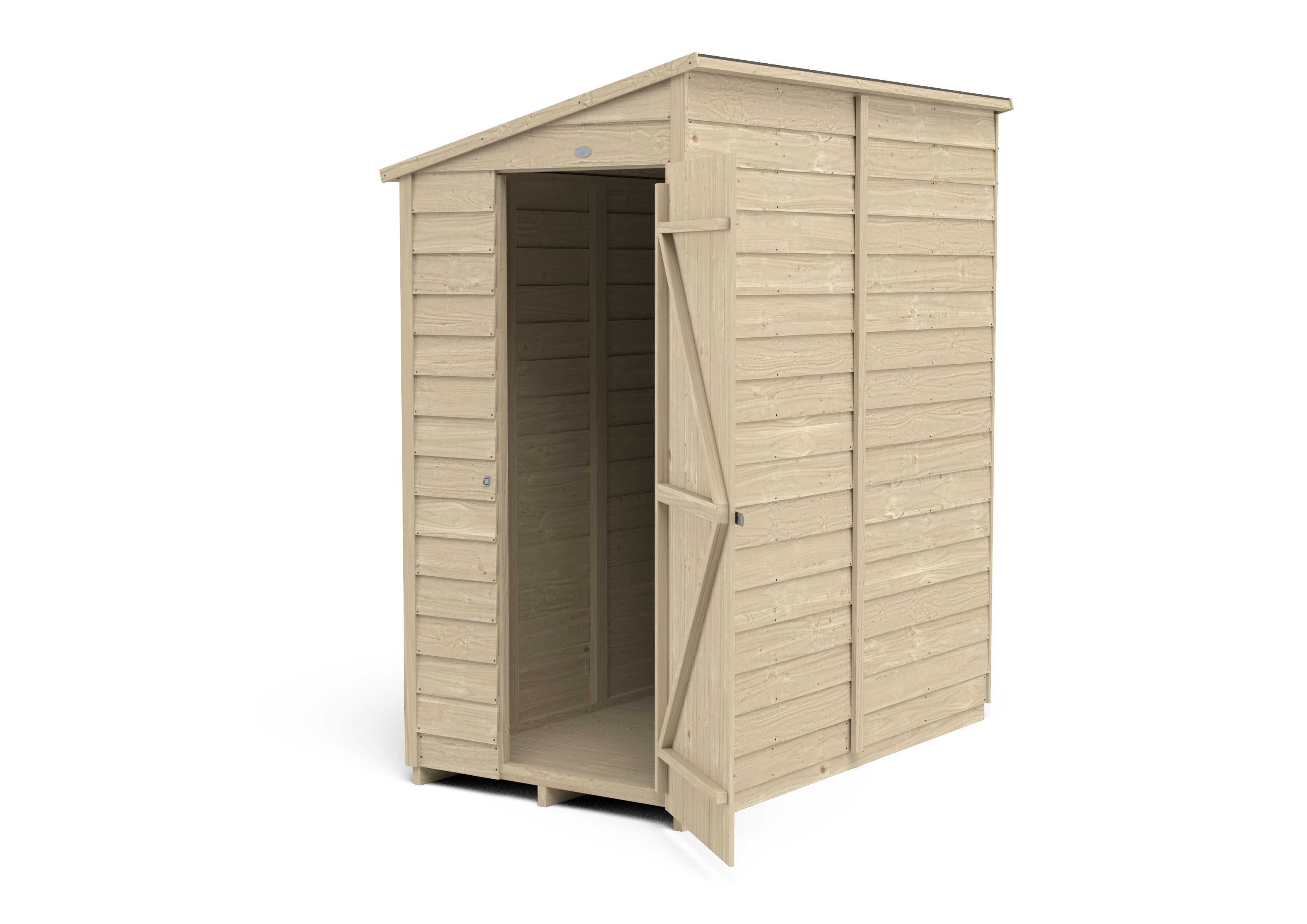 Forest Garden 6x3 ft Pent Wooden Shed with floor - Assembly service included
