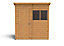 Forest Garden 6x4 ft Pent Wooden Shed with floor & 2 windows - Assembly service included
