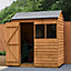 Forest Garden 6x4 ft Reverse apex Wooden Shed with floor & 2 windows