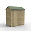 Forest Garden 6x4 ft Reverse apex Wooden Shed with floor (Base included) - Assembly service included