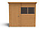 Forest Garden 7x5 ft Pent Wooden Shed with floor & 2 windows (Base included)