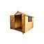 Forest Garden 8x6 ft Apex Golden brown Wooden Shed & 2 windows - Assembly service included