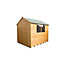 Forest Garden 8x6 ft Apex Golden brown Wooden Shed & 2 windows (Base included) - Assembly service included