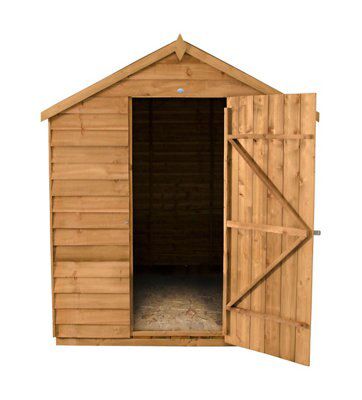 Forest Garden 8x6 ft Apex Golden brown Wooden Shed with floor (Base included)