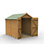 Forest Garden 8x6 ft Apex Wooden 2 door Shed with floor - Assembly service included