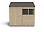 Forest Garden 8x6 ft Reverse apex Wooden Shed with floor & 2 windows (Base included)