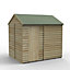 Forest Garden 8x6 ft Reverse apex Wooden Shed with floor (Base included) - Assembly service included