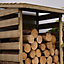 Forest Garden Compact Timber 3x3 ft Pent Log store